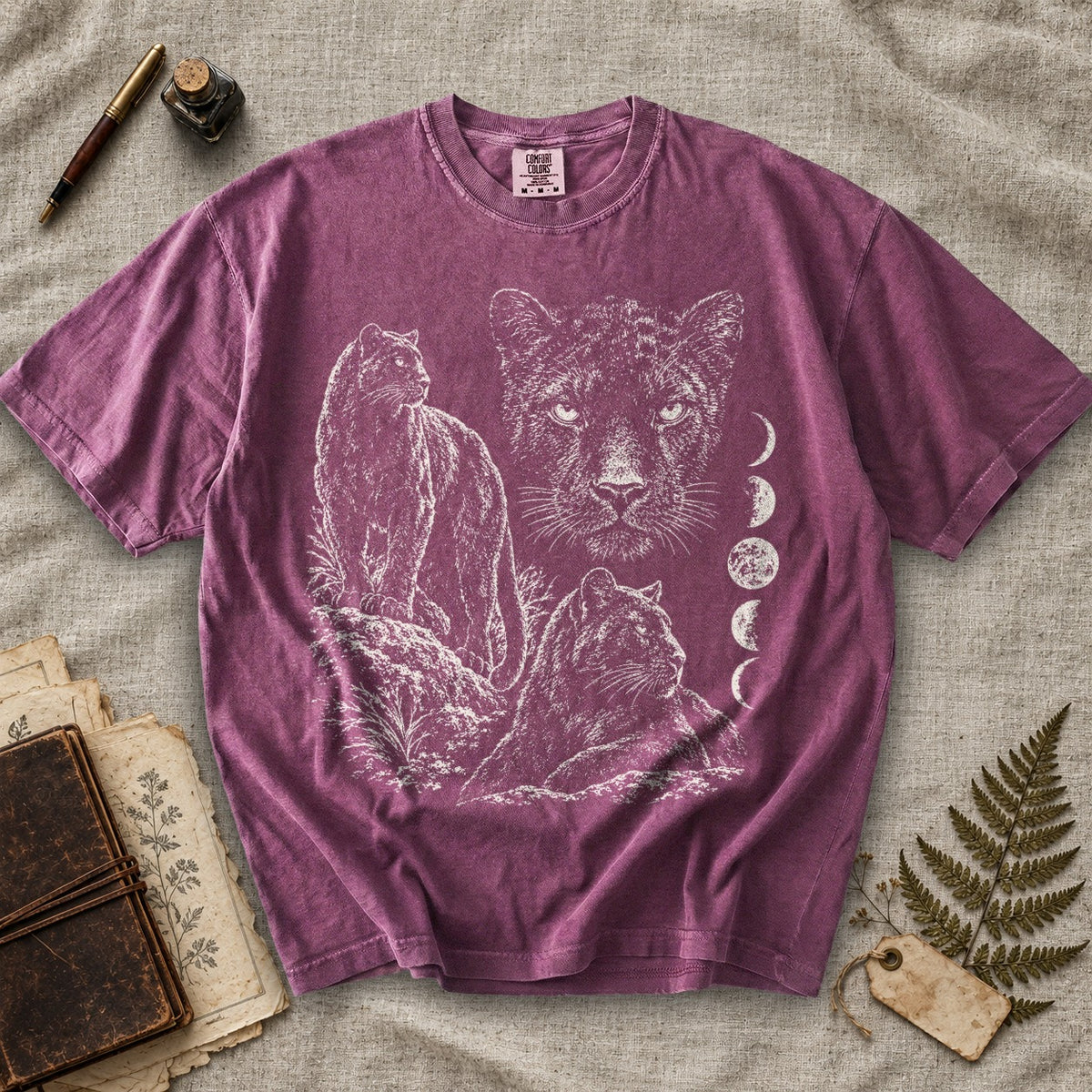 Black Panther Moon Phases T-Shirt