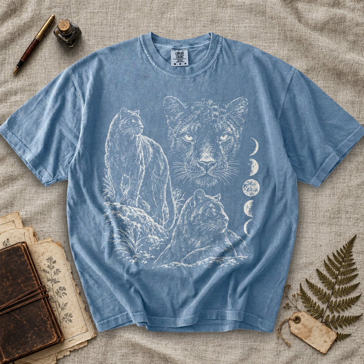 Black Panther Moon Phases T-Shirt