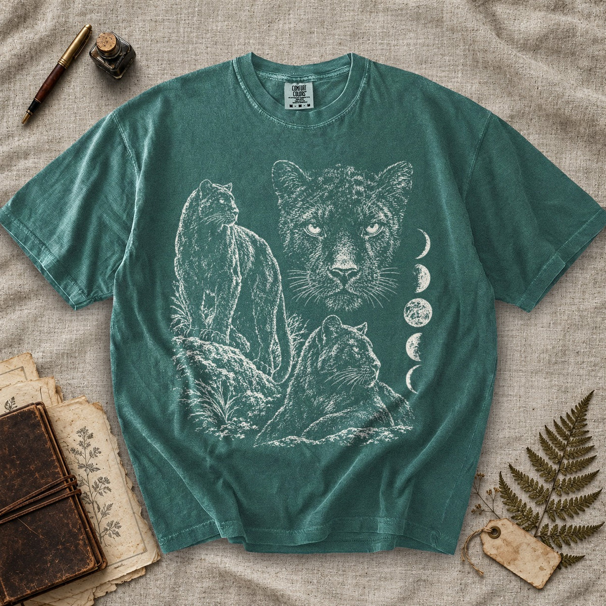 Black Panther Moon Phases T-Shirt