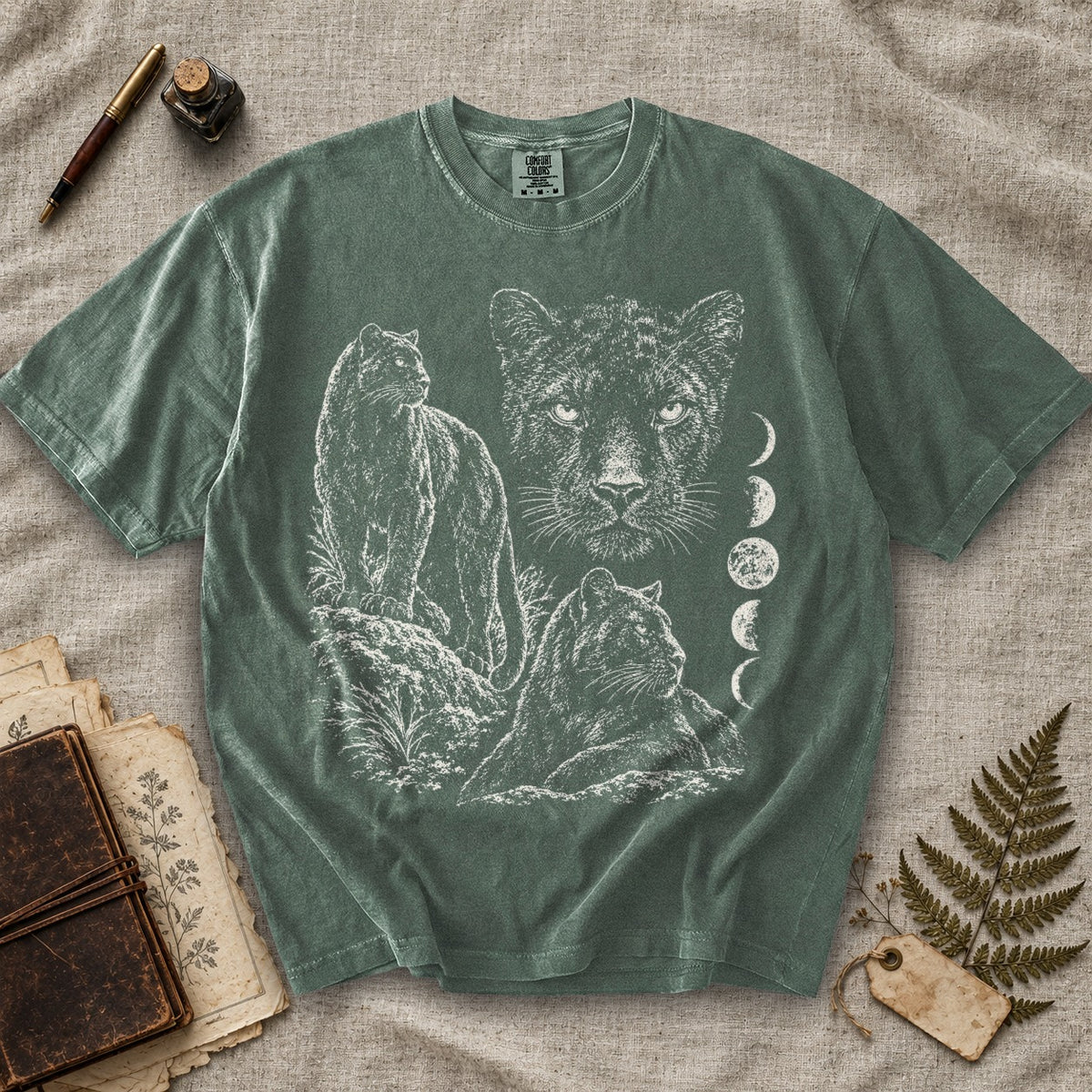 Black Panther Moon Phases T-Shirt