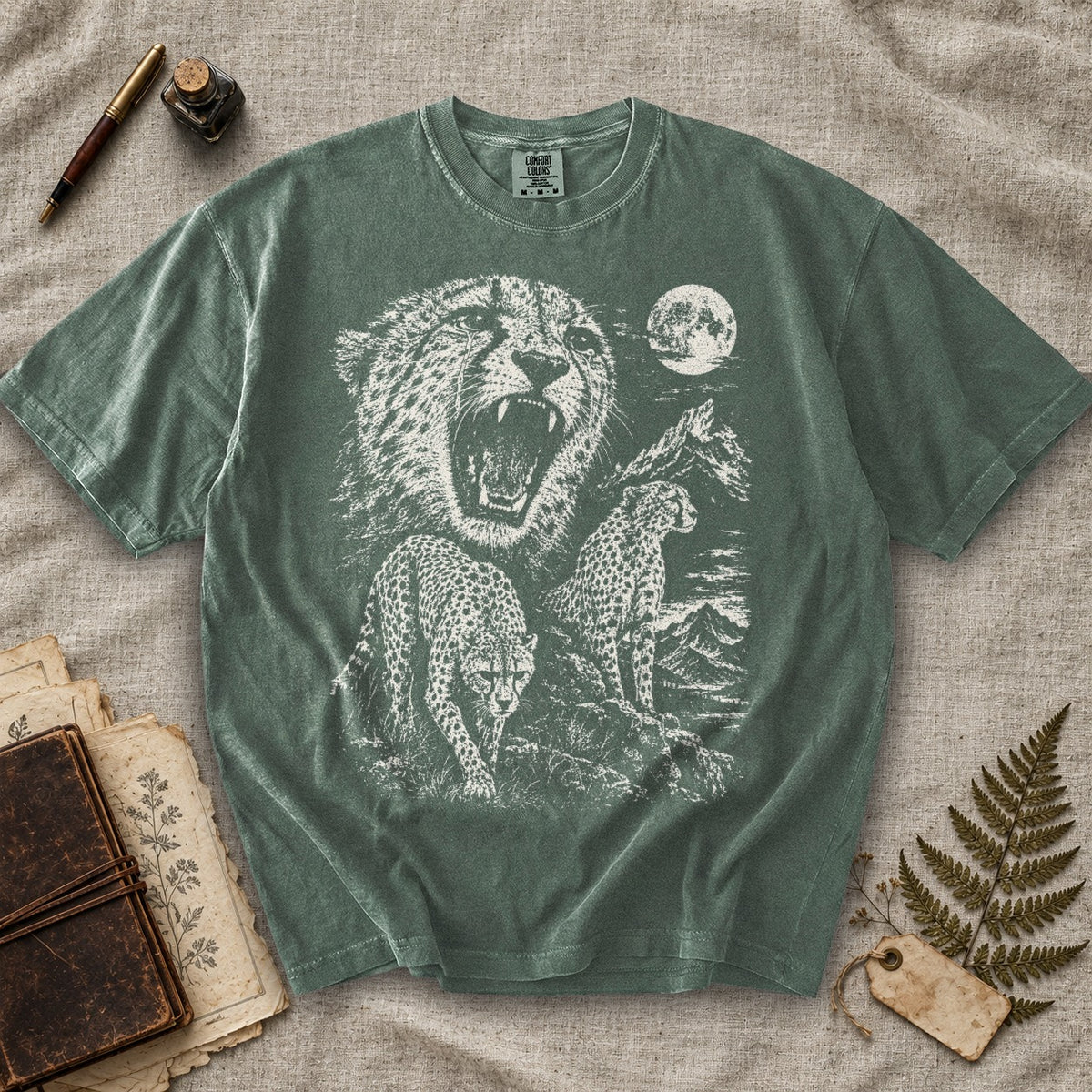 Weeping Cheetah Moon T-Shirt