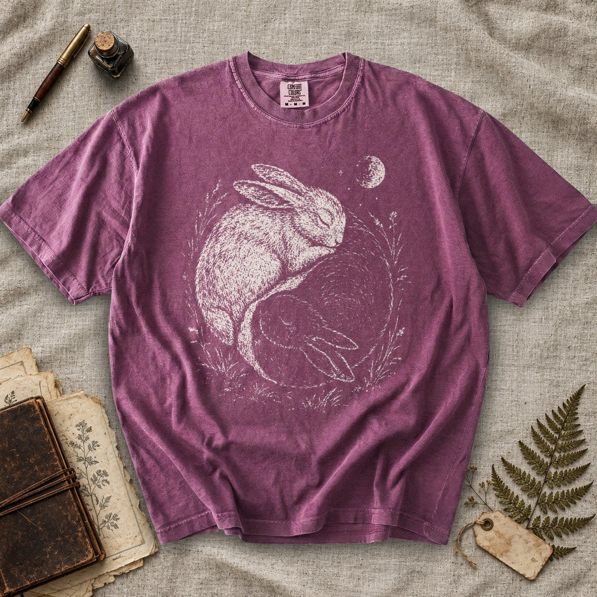 Sleeping Bunnies Moon T-Shirt
