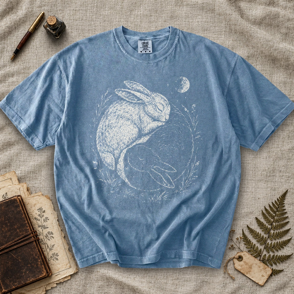 Sleeping Bunnies Moon T-Shirt