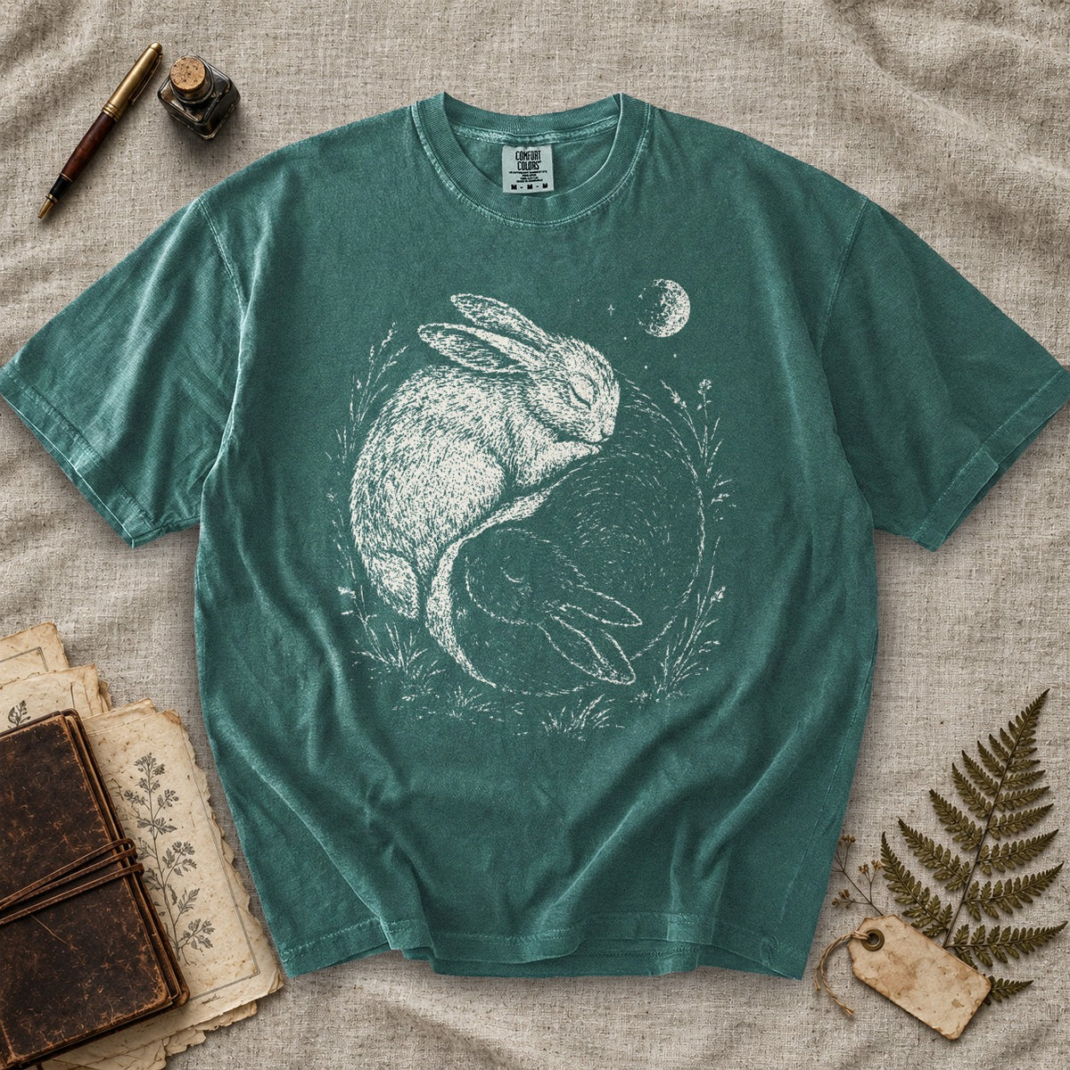 Sleeping Bunnies Moon T-Shirt