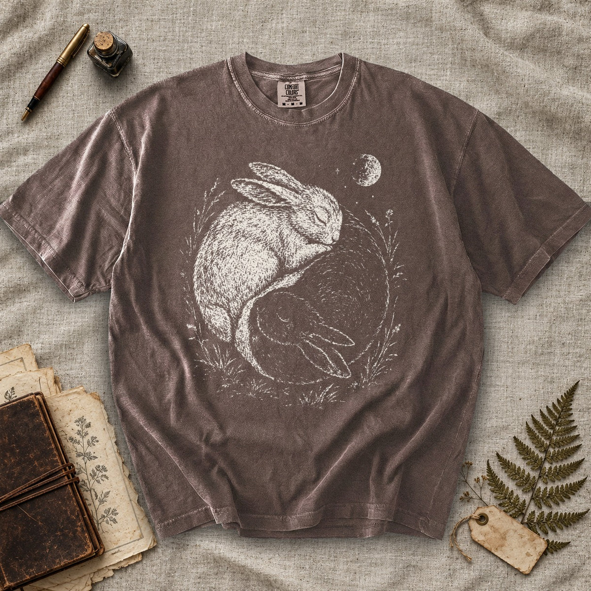 Sleeping Bunnies Moon T-Shirt