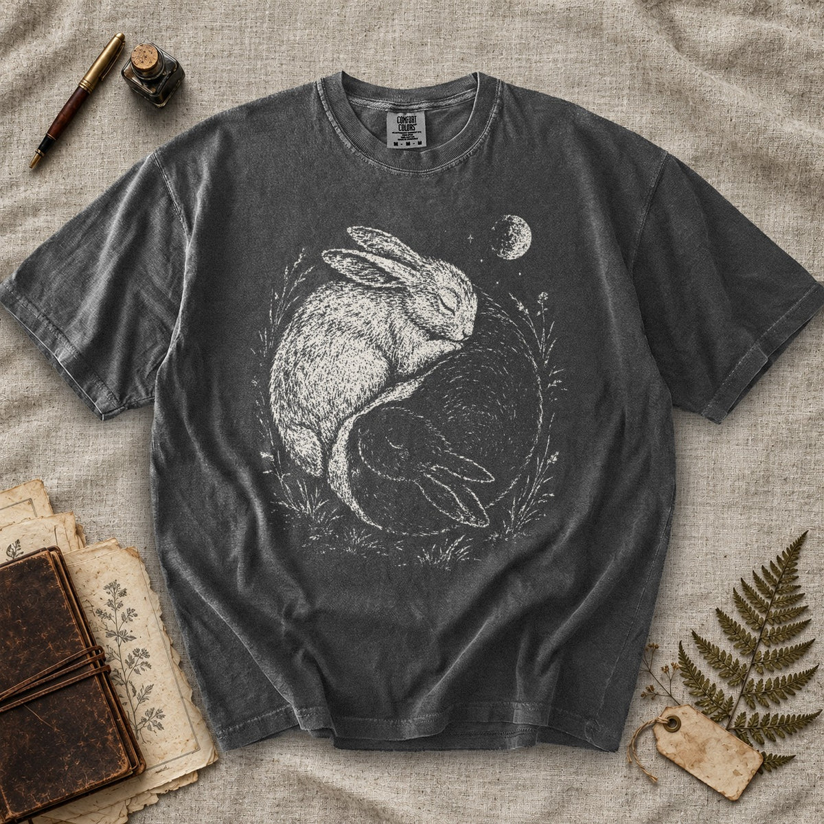 Sleeping Bunnies Moon T-Shirt