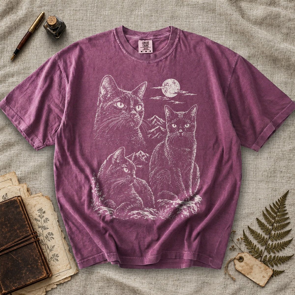 Black Cat Moonlight Trio T-Shirt