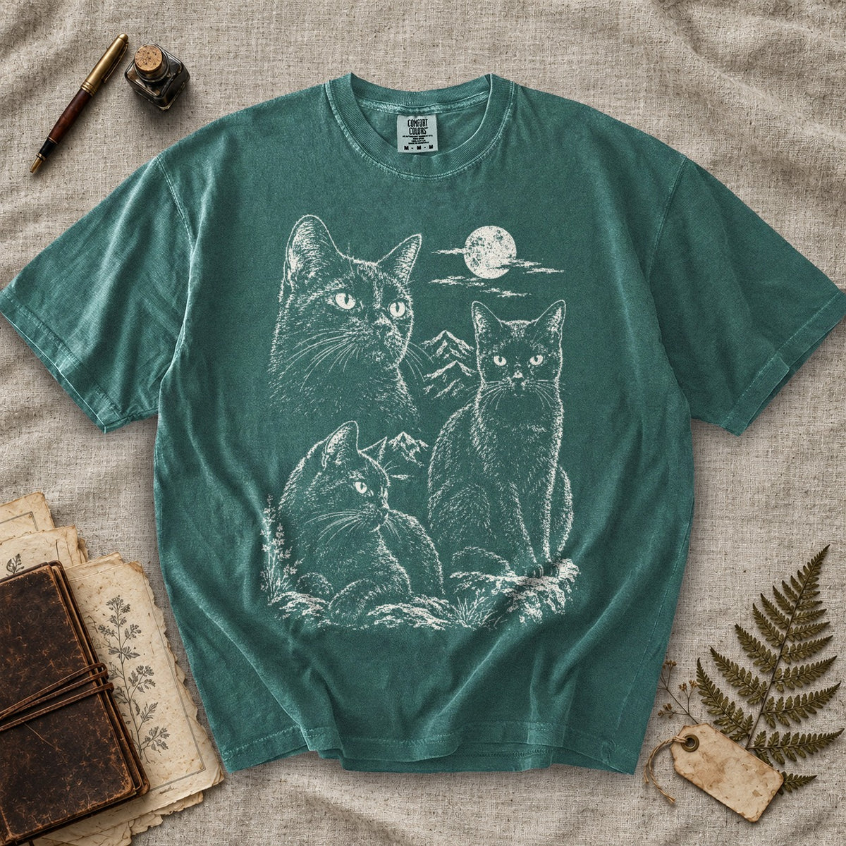 Black Cat Moonlight Trio T-Shirt