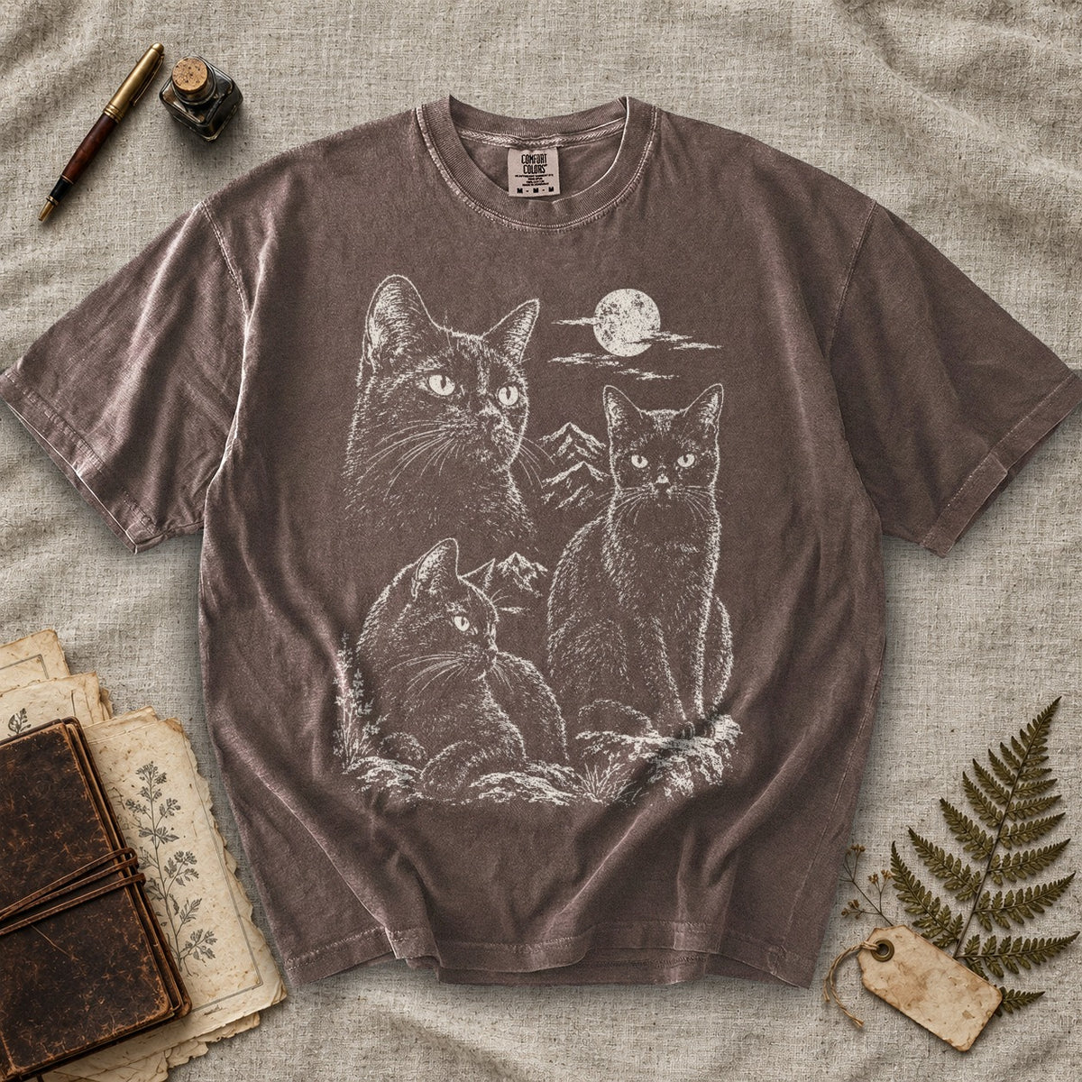 Black Cat Moonlight Trio T-Shirt