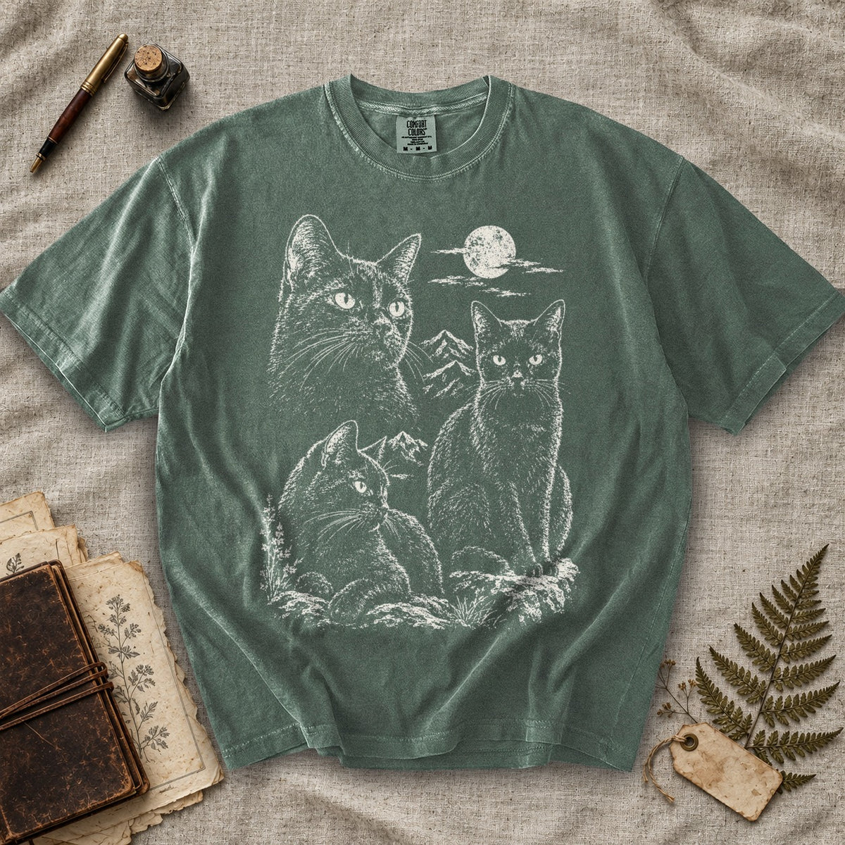 Black Cat Moonlight Trio T-Shirt
