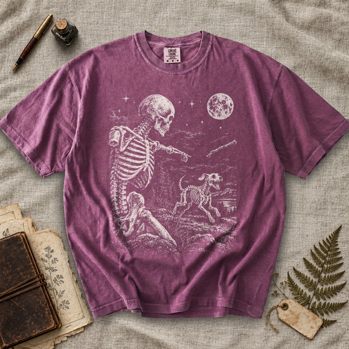 Skeleton Fetch Moon T-Shirt