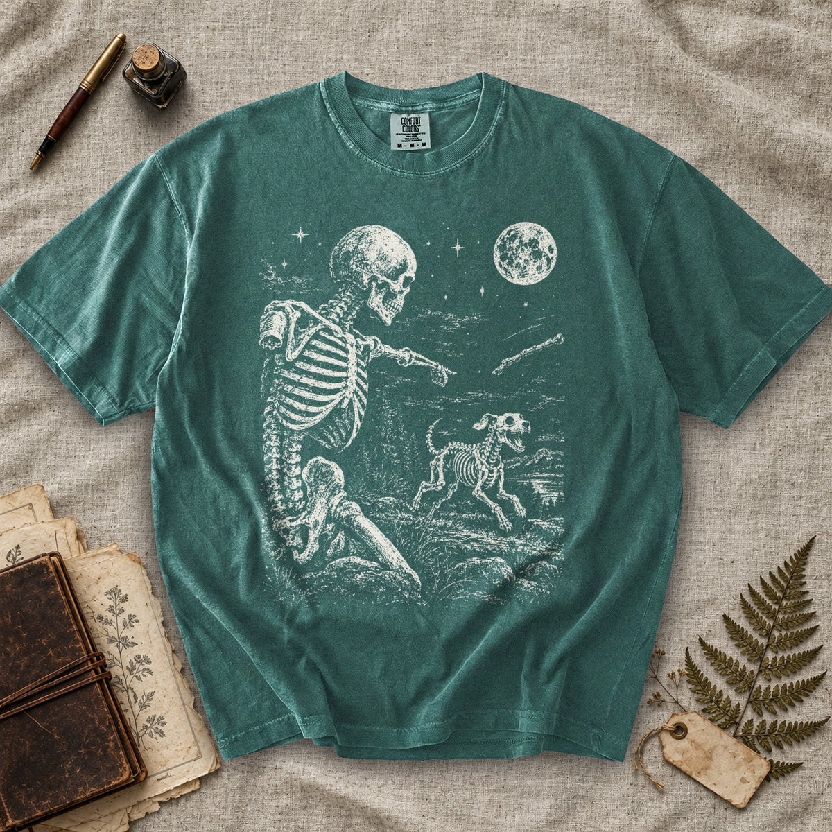 Skeleton Fetch Moon T-Shirt