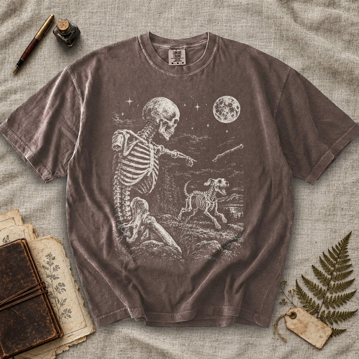 Skeleton Fetch Moon T-Shirt