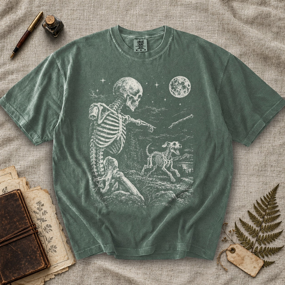Skeleton Fetch Moon T-Shirt
