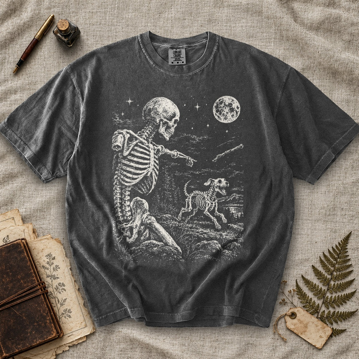Skeleton Fetch Moon T-Shirt