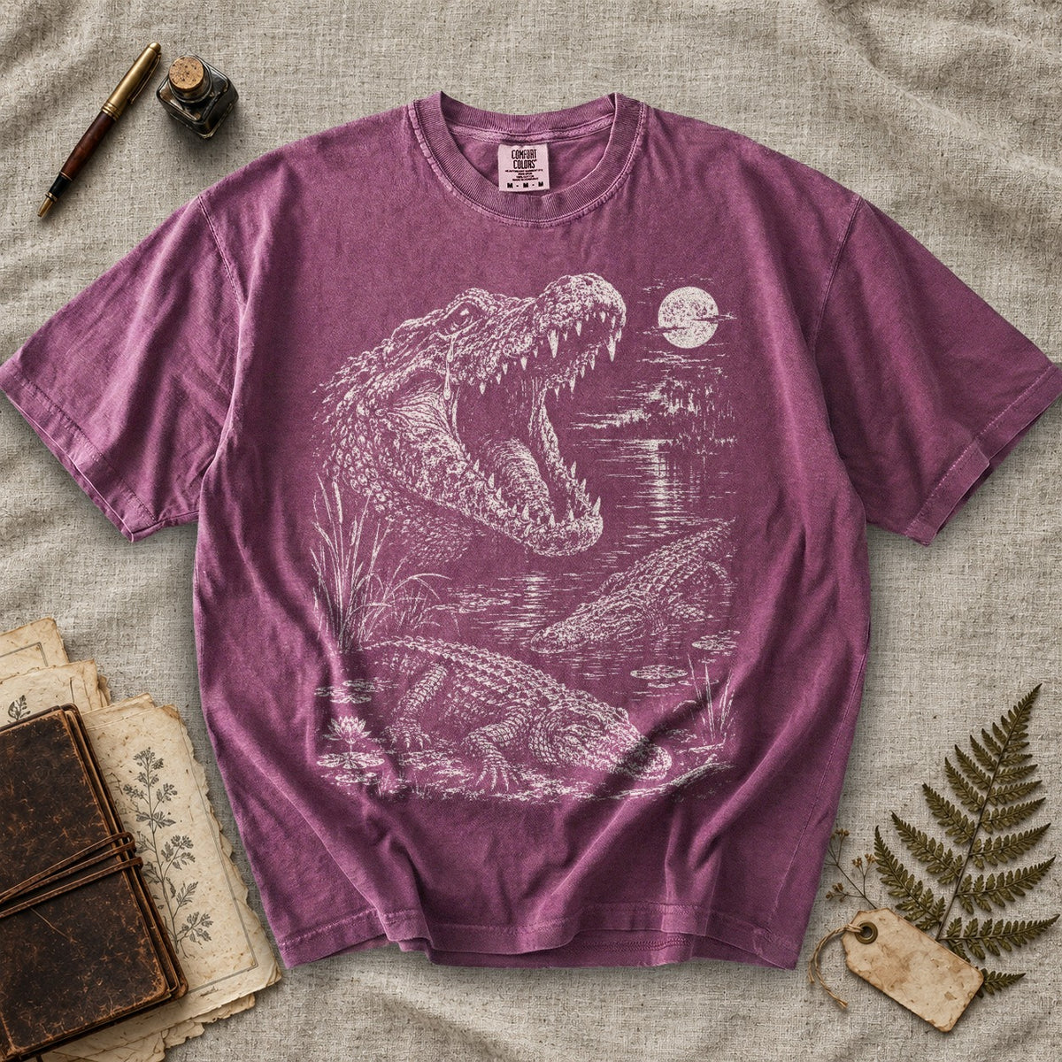 Weeping Crocodile Moon T-Shirt
