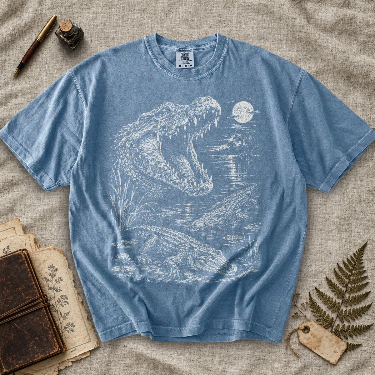 Weeping Crocodile Moon T-Shirt