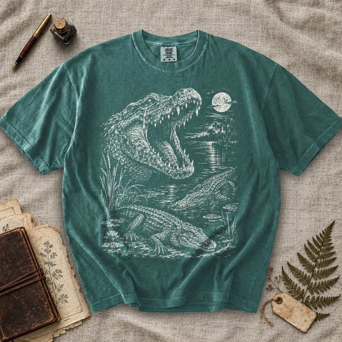 Weeping Crocodile Moon T-Shirt