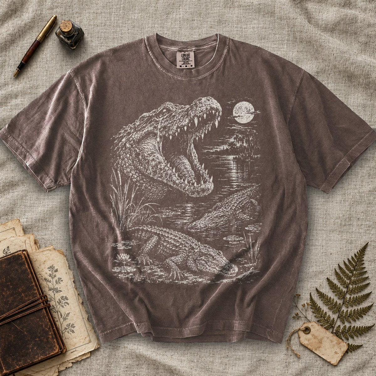 Weeping Crocodile Moon T-Shirt