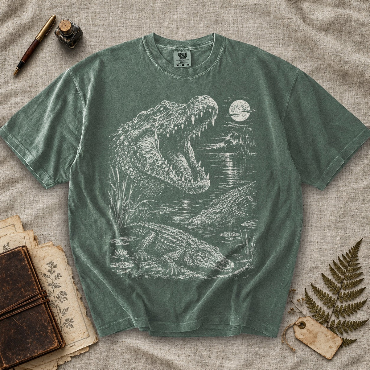 Weeping Crocodile Moon T-Shirt