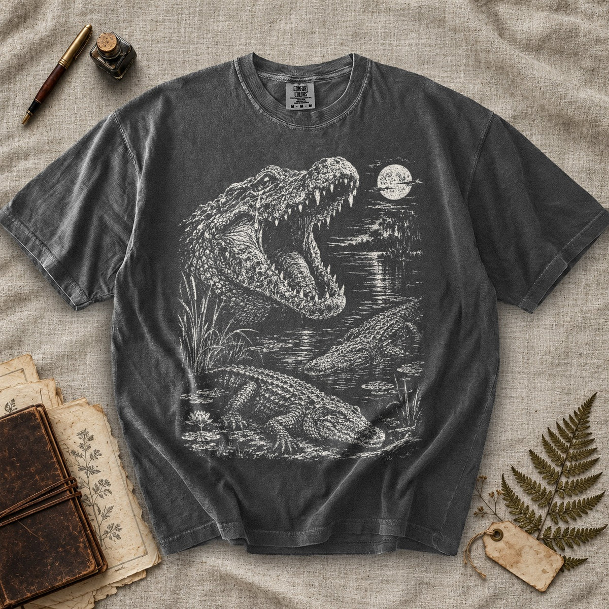 Weeping Crocodile Moon T-Shirt