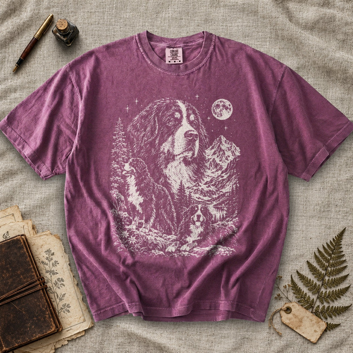 Bernese Mountain Dog Moonlight T-Shirt