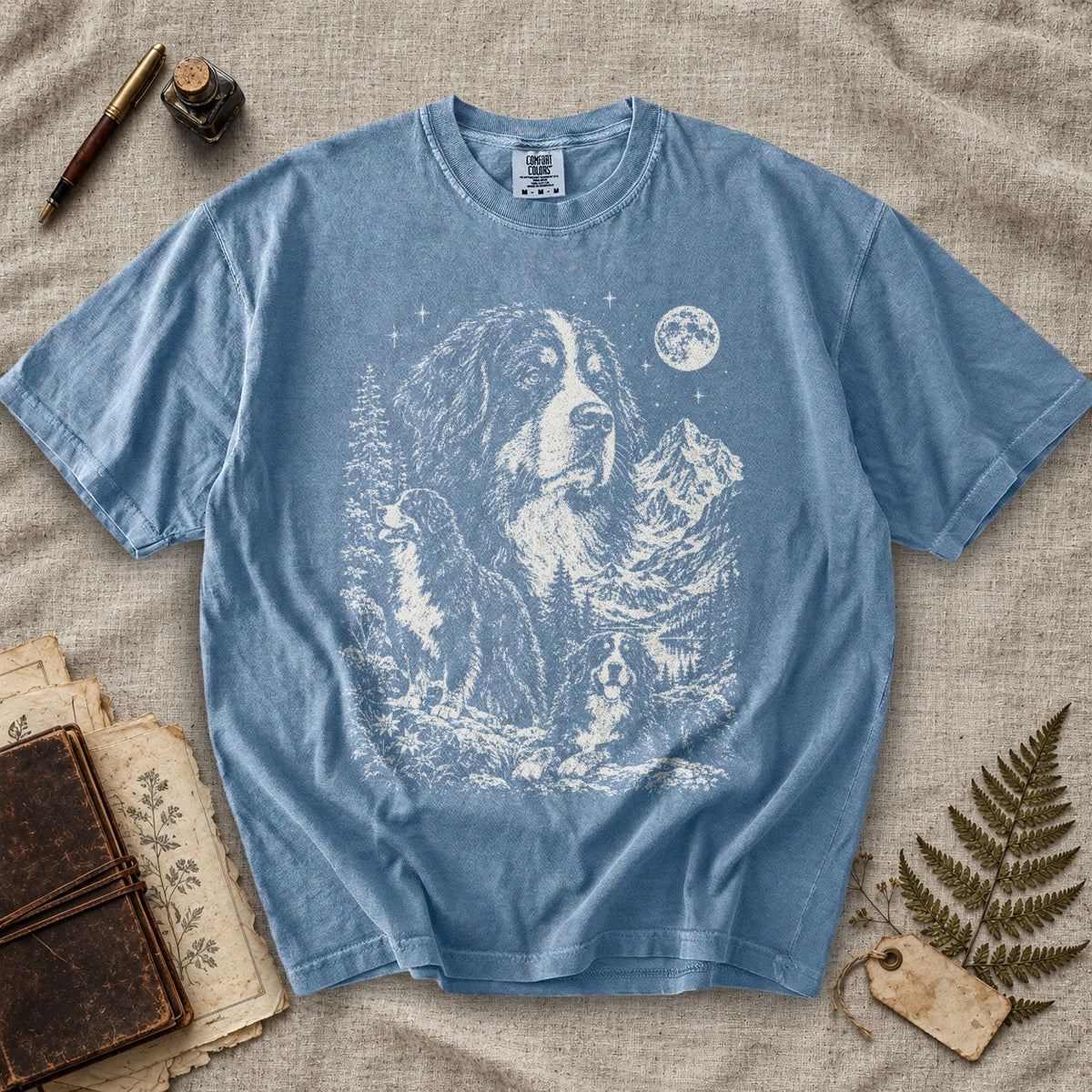 Bernese Mountain Dog Moonlight T-Shirt