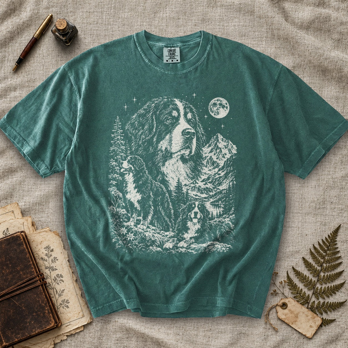 Bernese Mountain Dog Moonlight T-Shirt