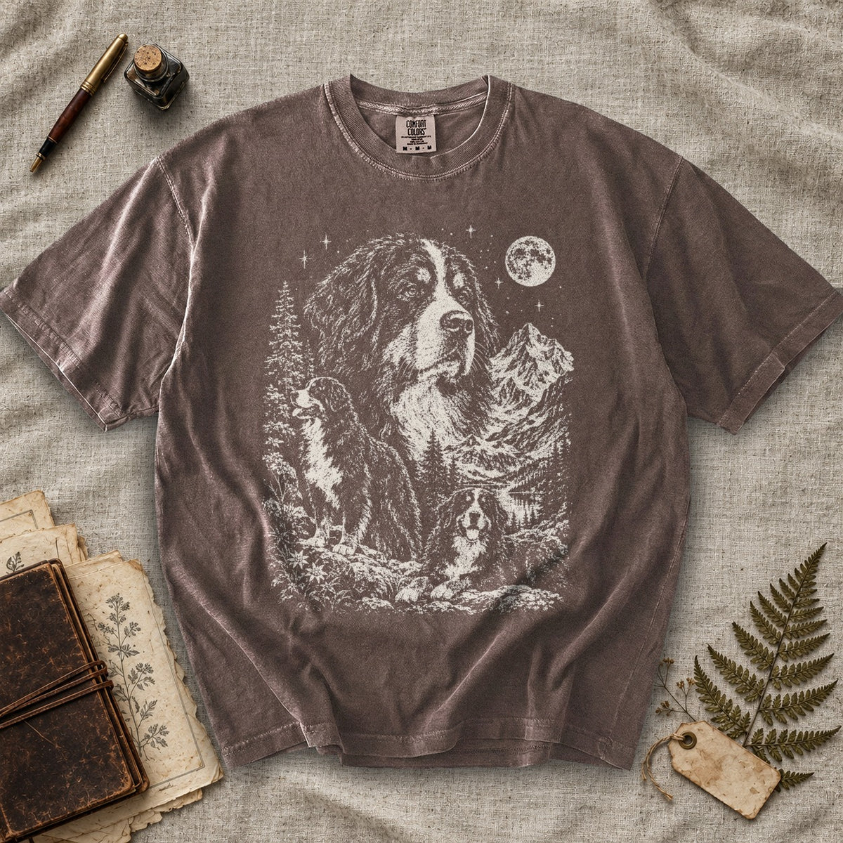 Bernese Mountain Dog Moonlight T-Shirt