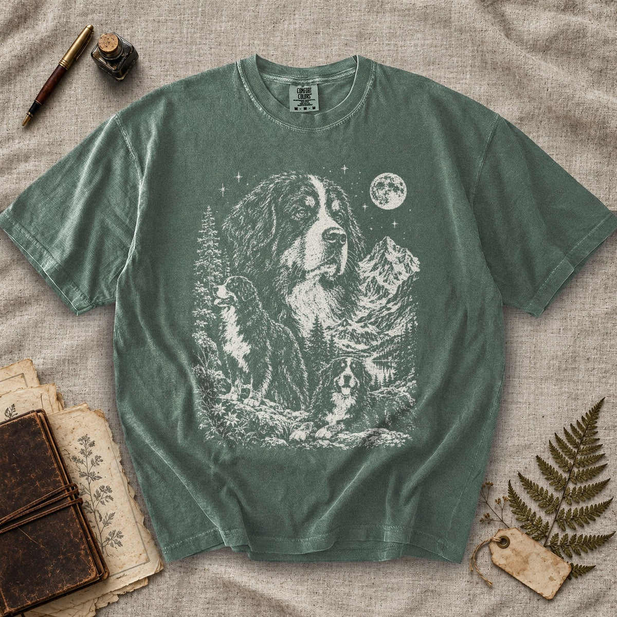 Bernese Mountain Dog Moonlight T-Shirt
