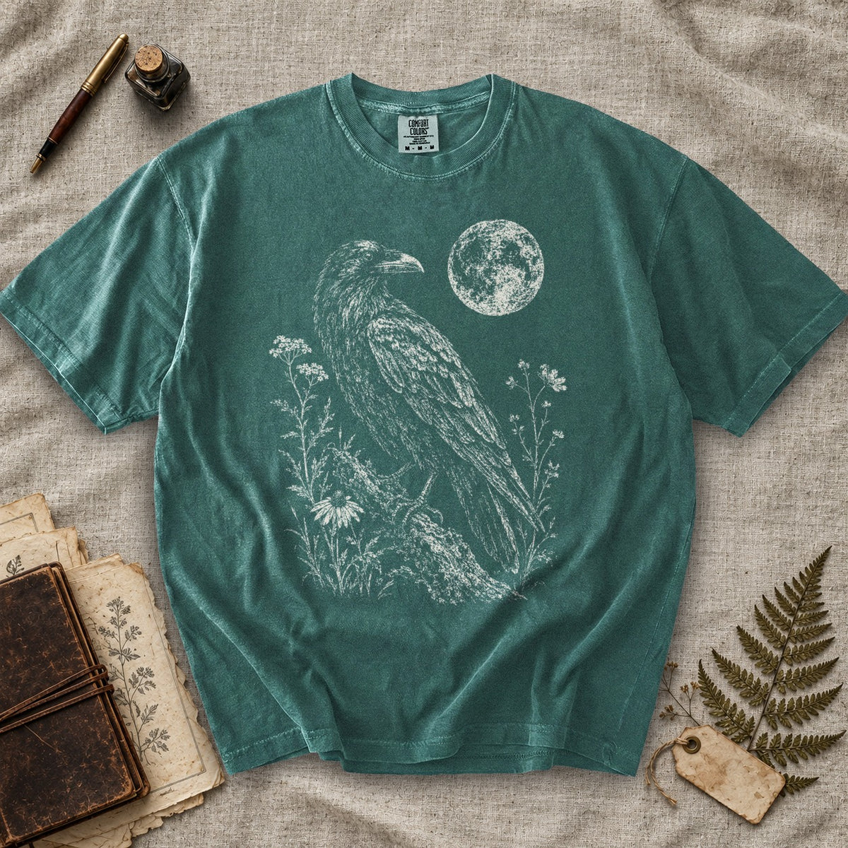 Raven and Wildflowers T-Shirt