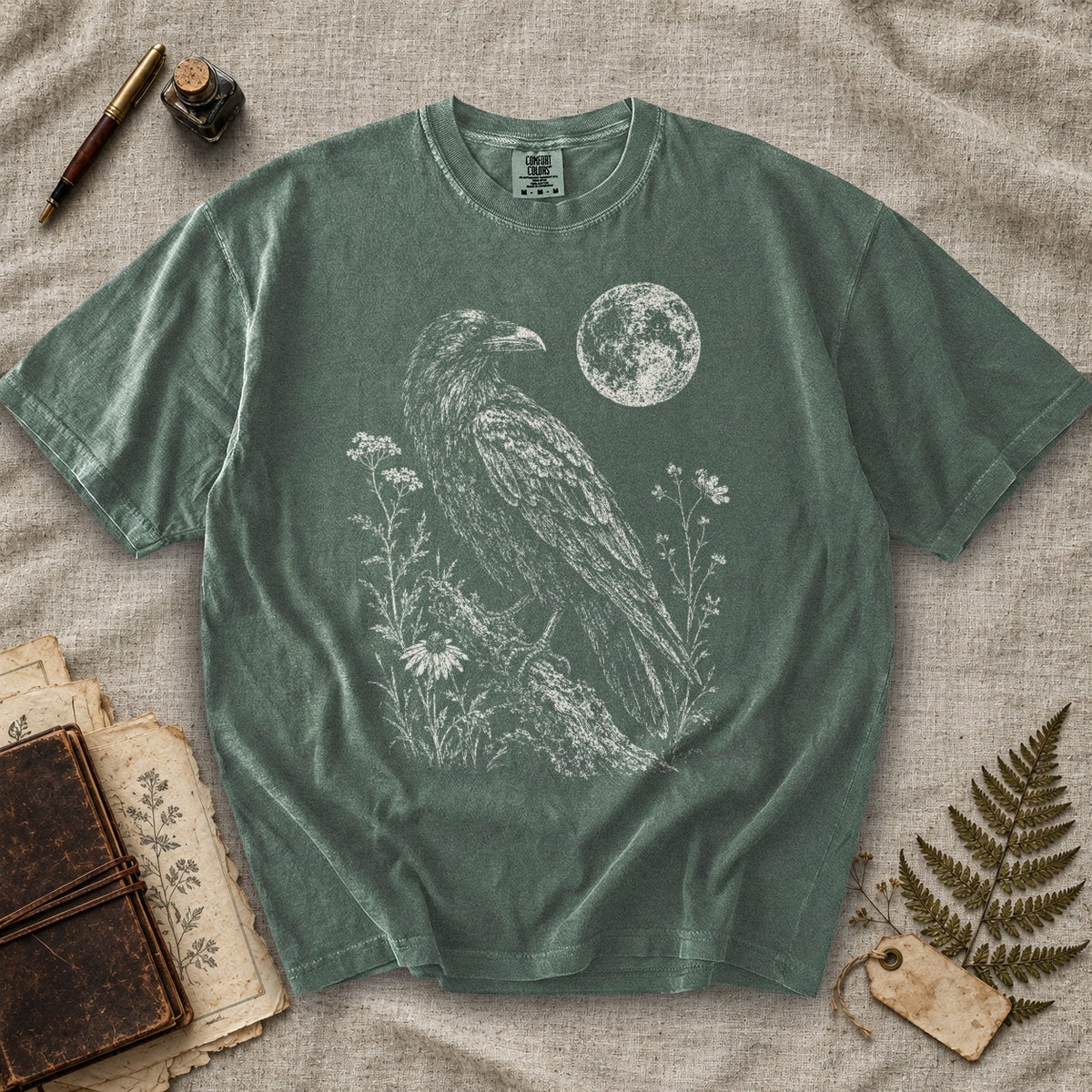 Raven and Wildflowers T-Shirt