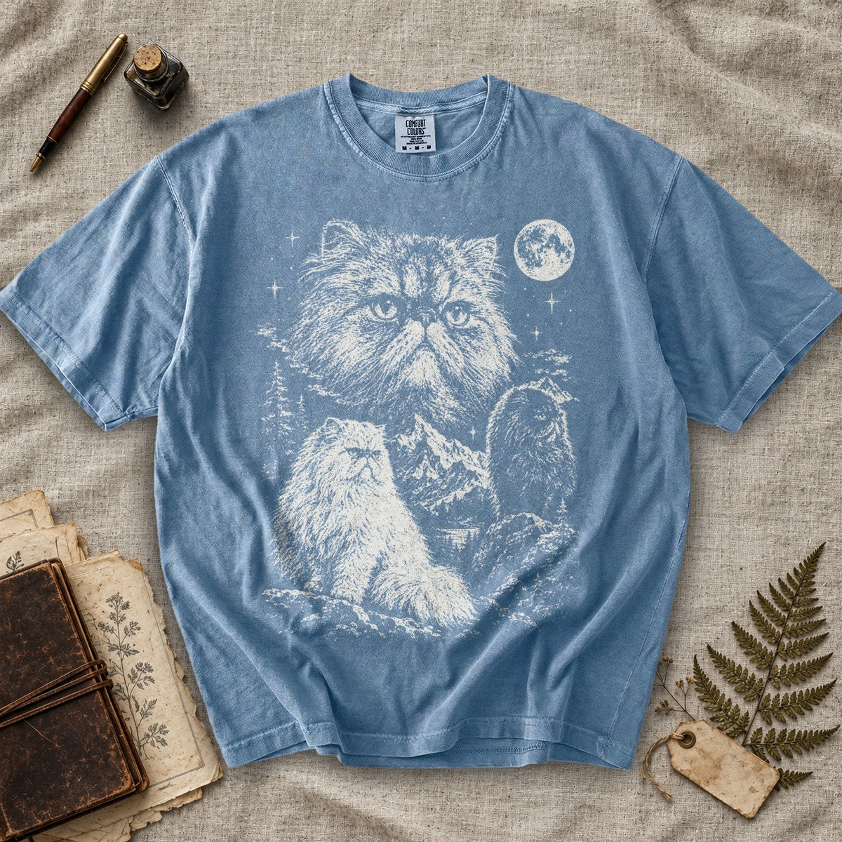 Persian Cat Moon T-Shirt