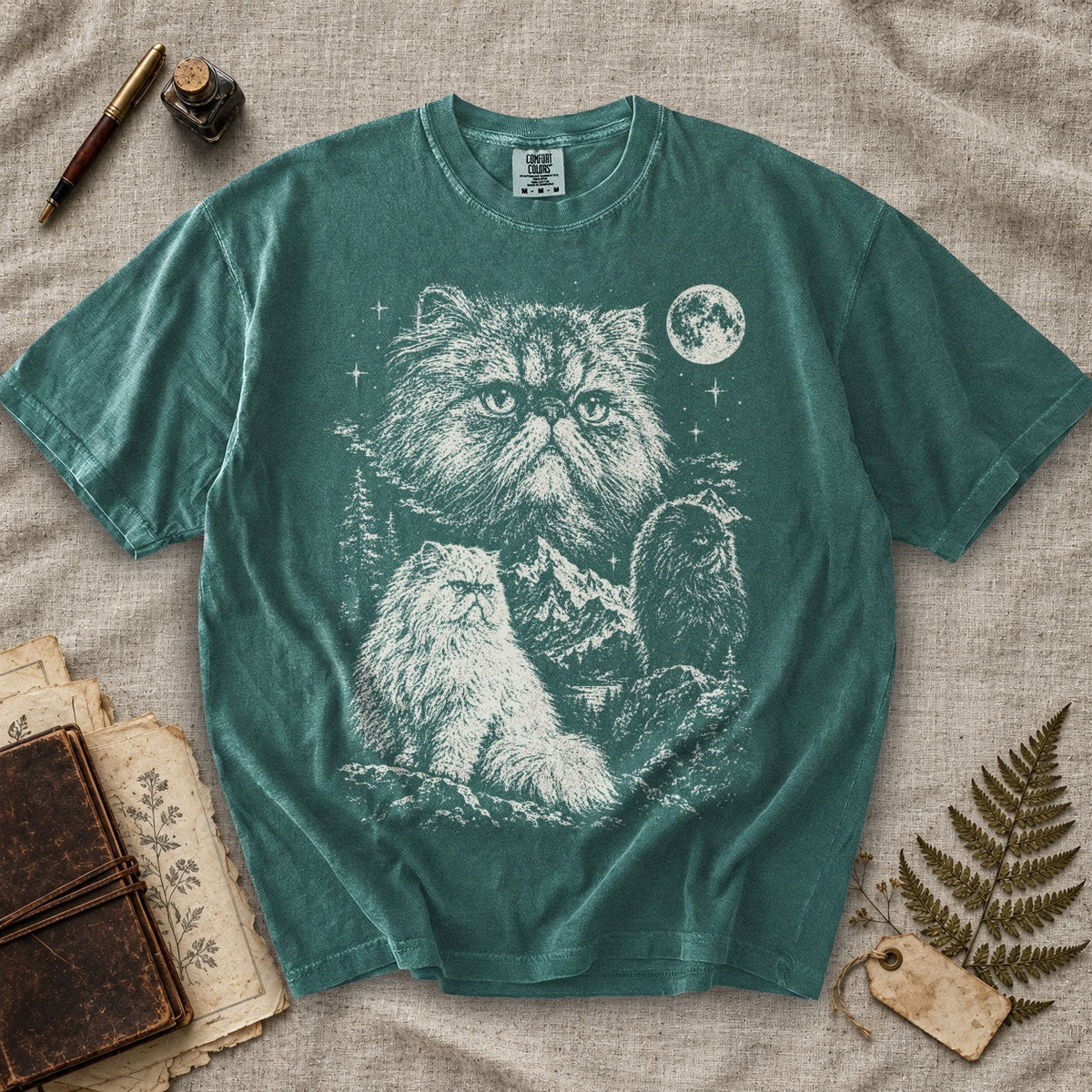 Persian Cat Moon T-Shirt
