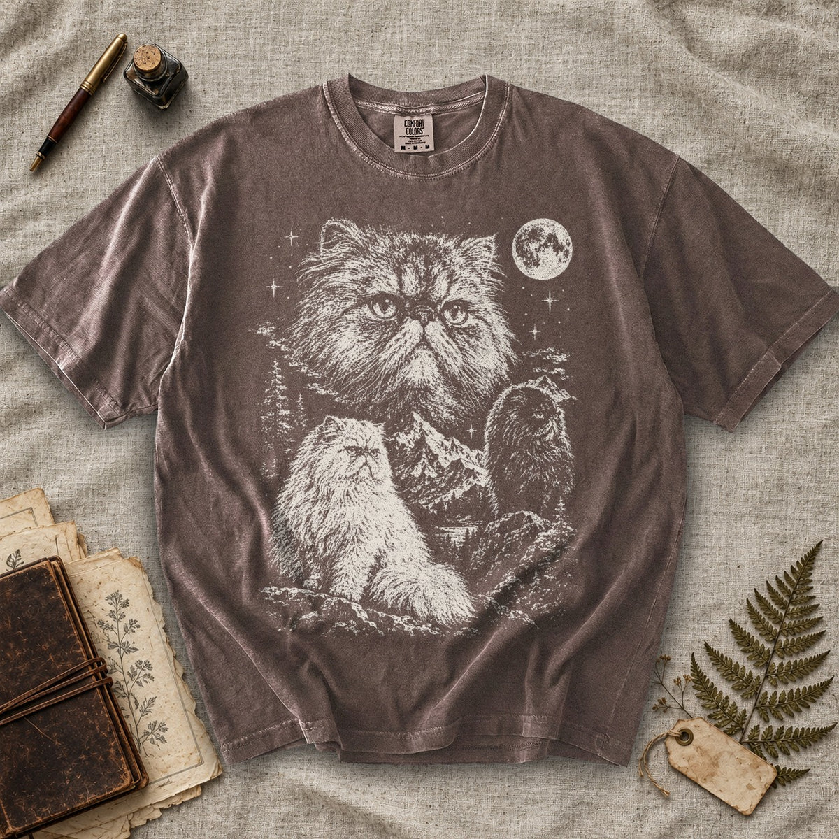 Persian Cat Moon T-Shirt