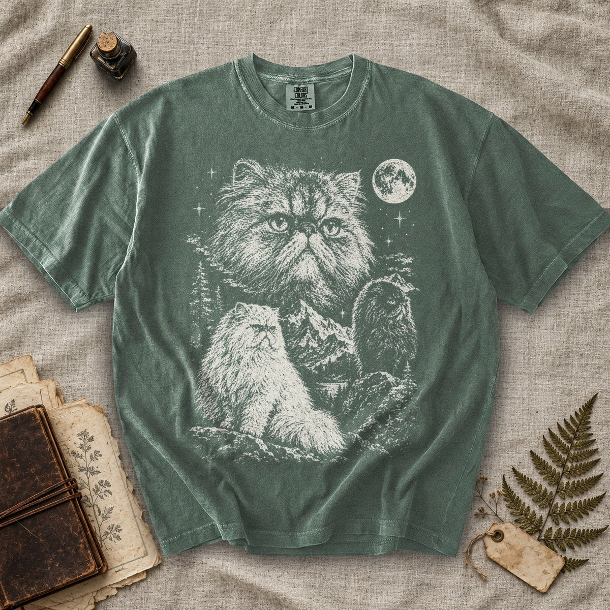 Persian Cat Moon T-Shirt