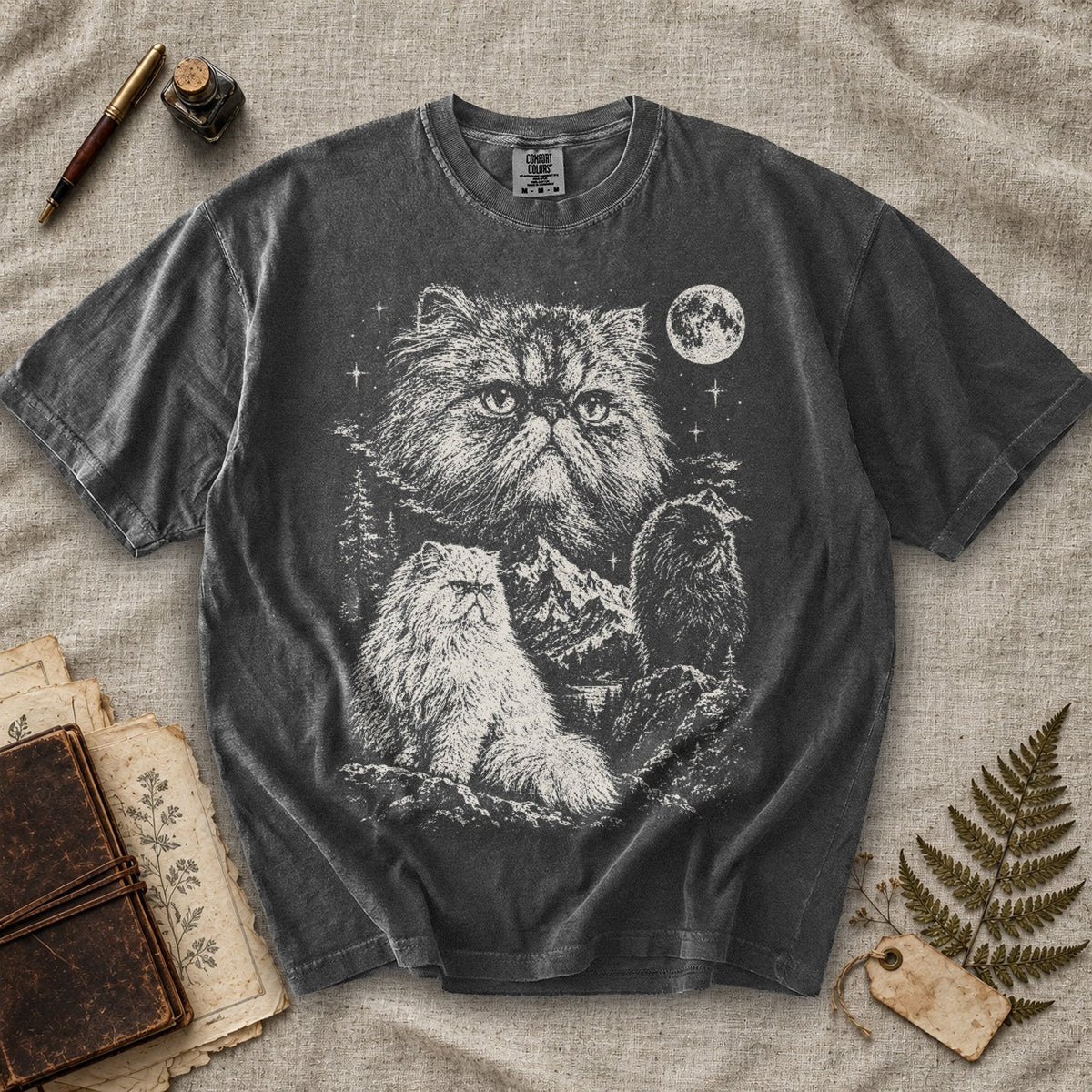 Persian Cat Moon T-Shirt