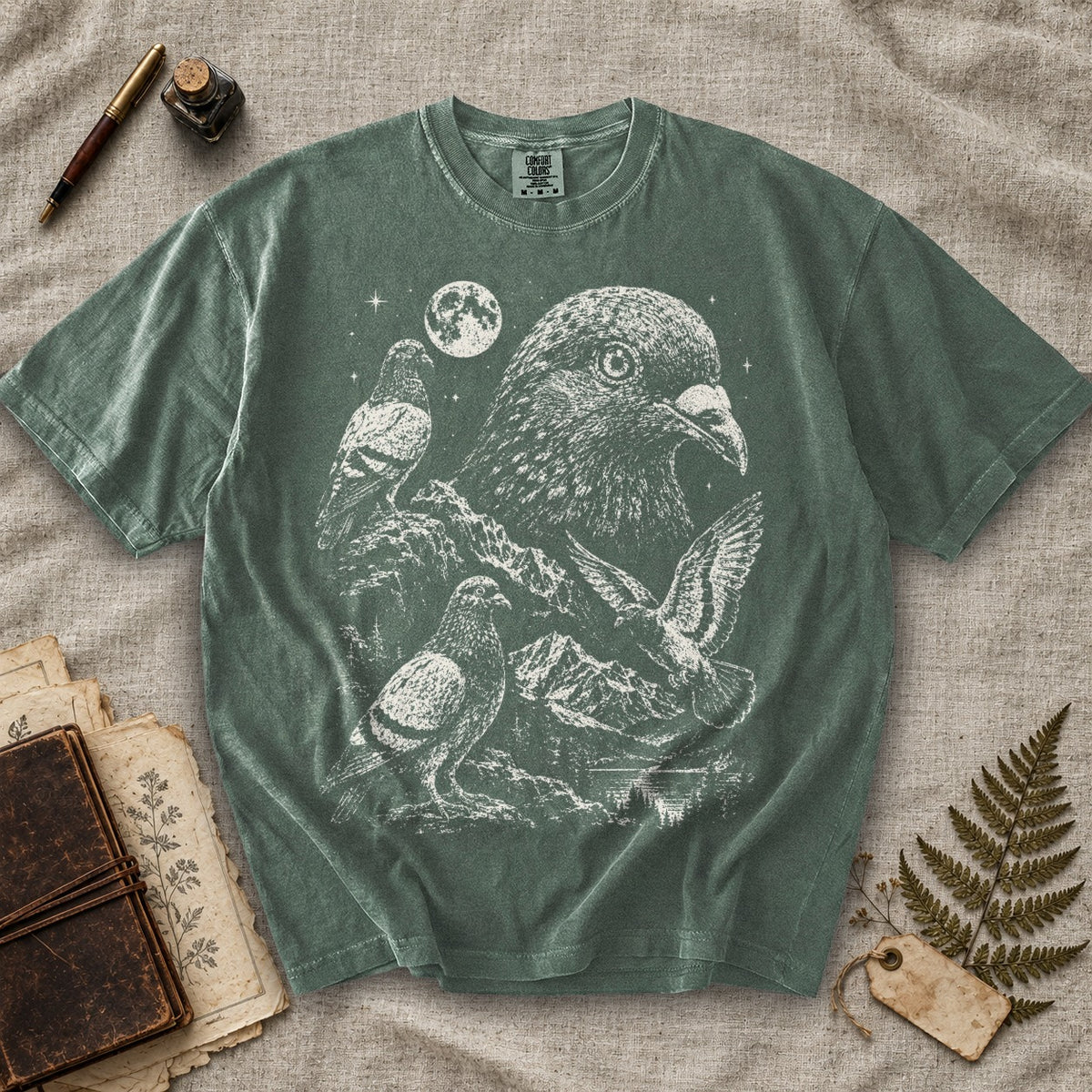 Pigeon Moonlight T-Shirt