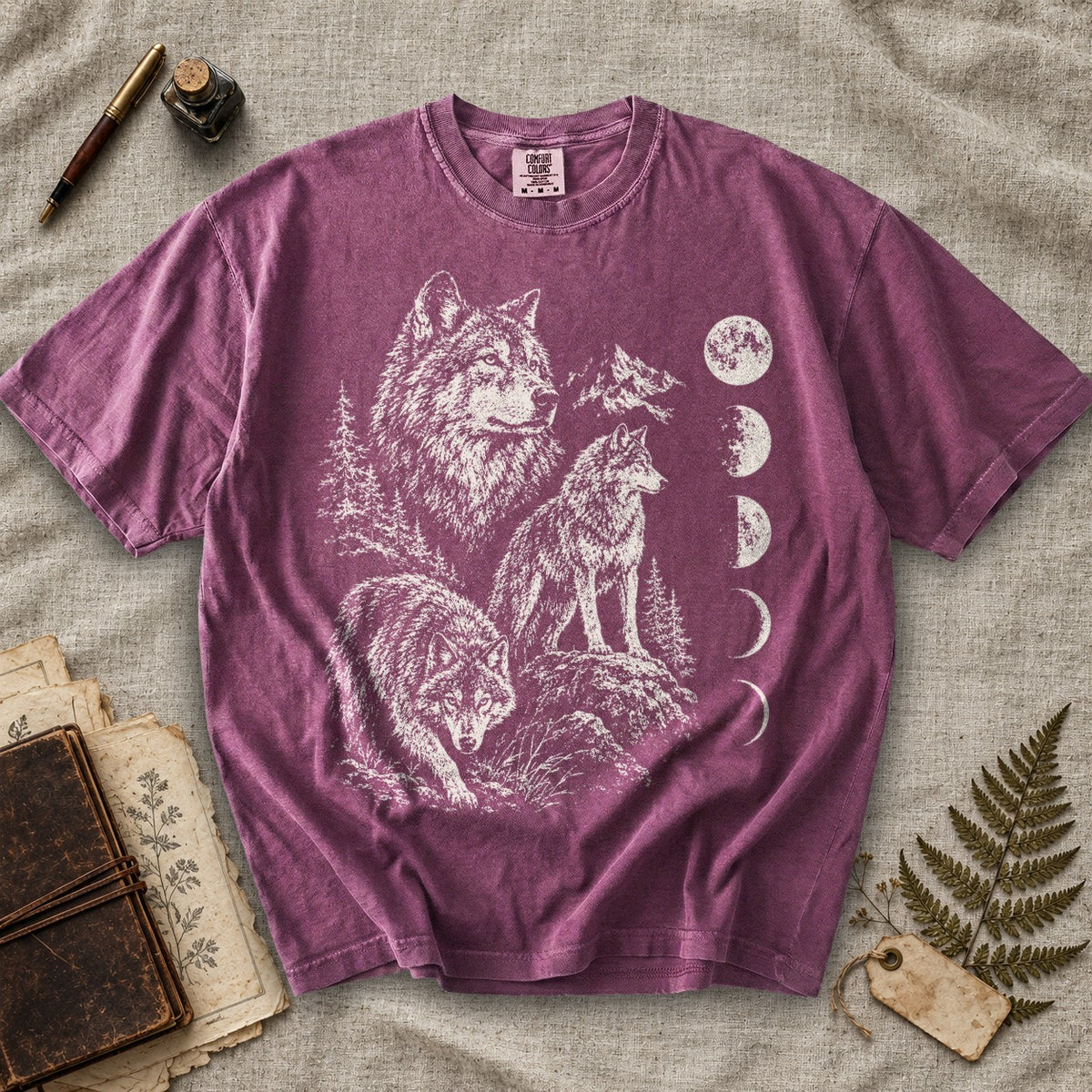 Wolf Moon Phases T-Shirt