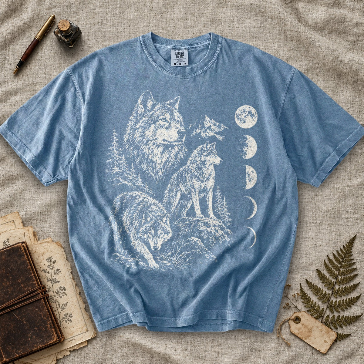 Wolf Moon Phases T-Shirt