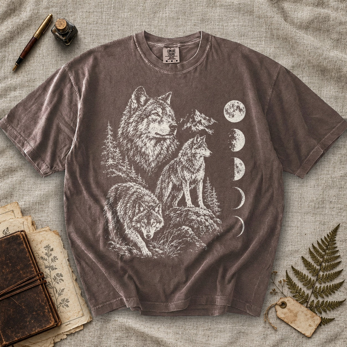 Wolf Moon Phases T-Shirt