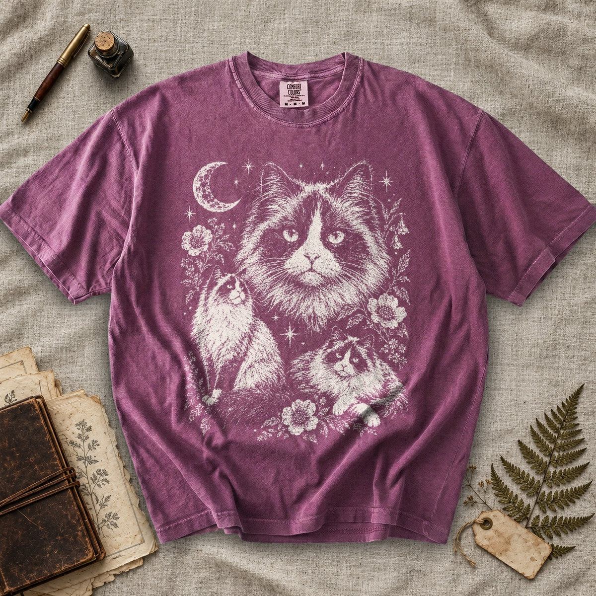 Ragdoll Cat Moon T-Shirt