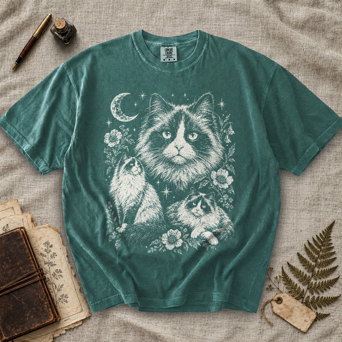 Ragdoll Cat Moon T-Shirt