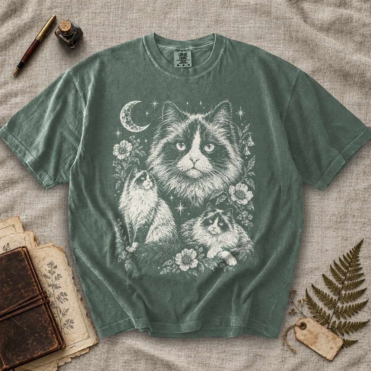 Ragdoll Cat Moon T-Shirt