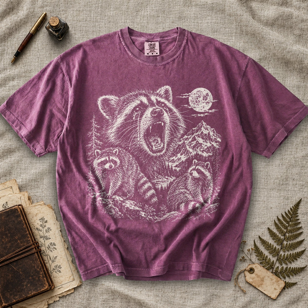 Weeping Raccoon Moon T-Shirt