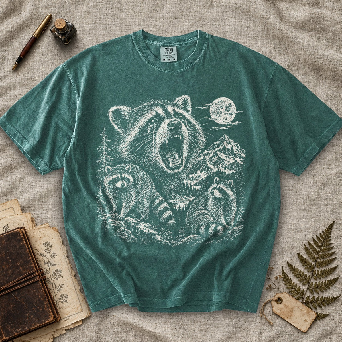 Weeping Raccoon Moon T-Shirt