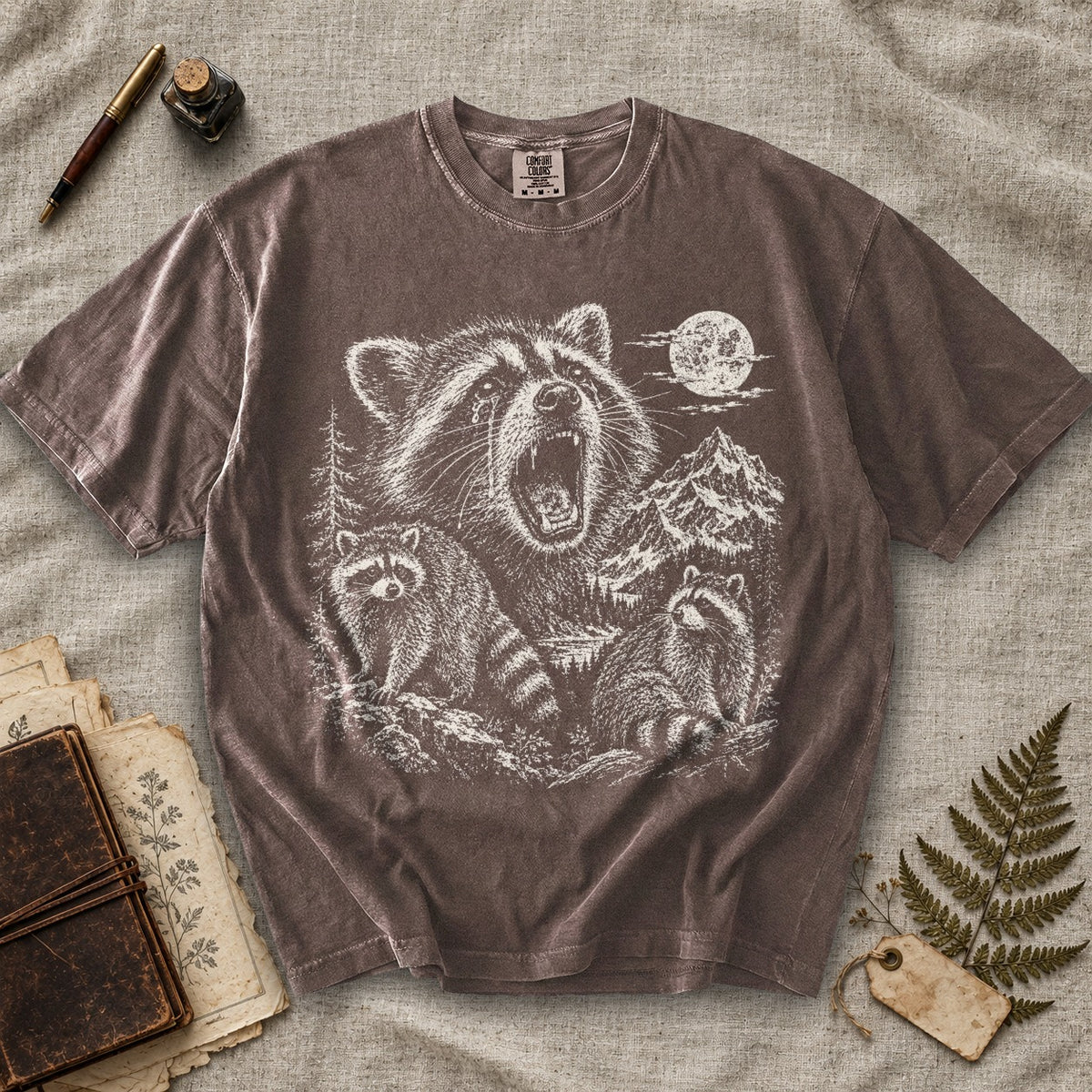 Weeping Raccoon Moon T-Shirt
