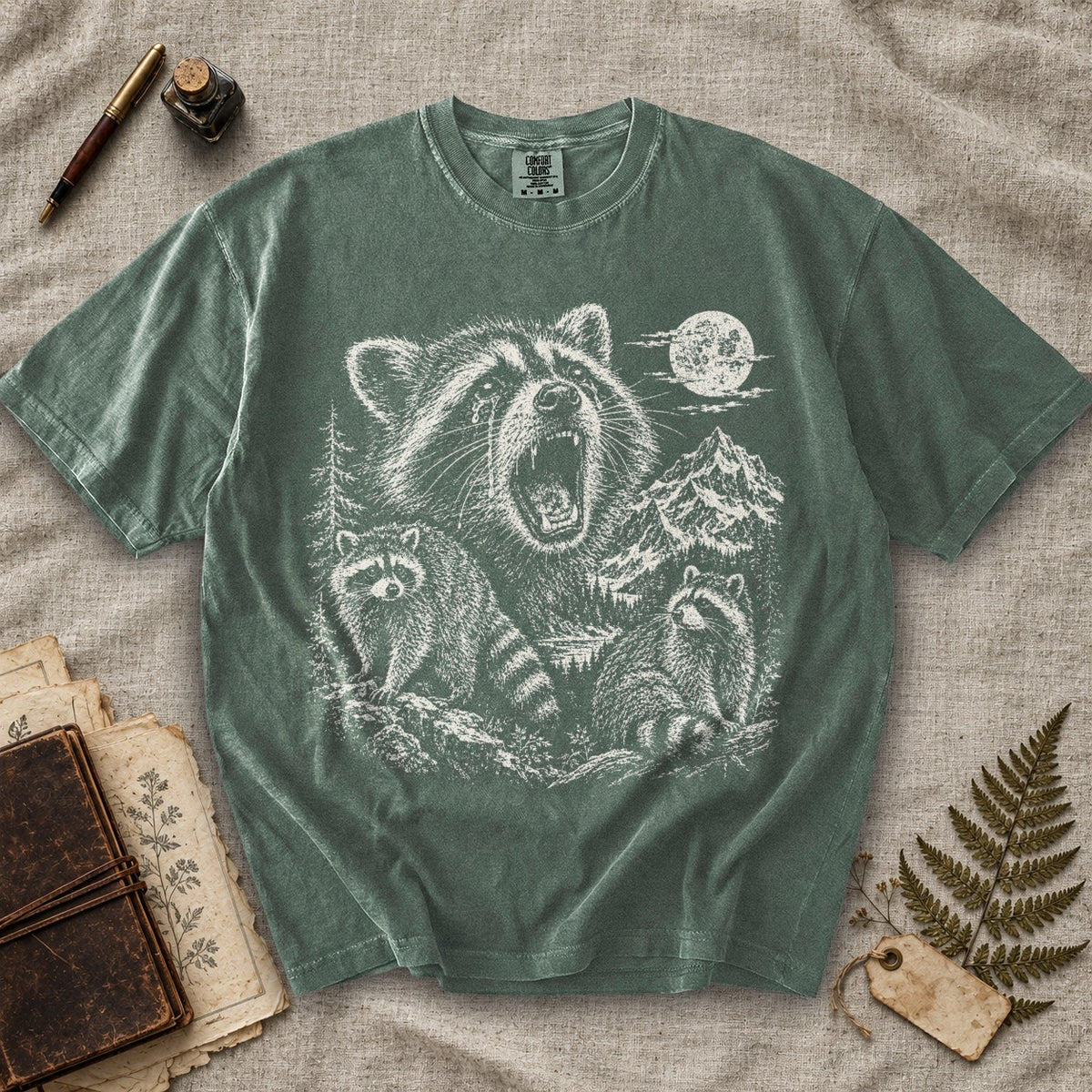 Weeping Raccoon Moon T-Shirt