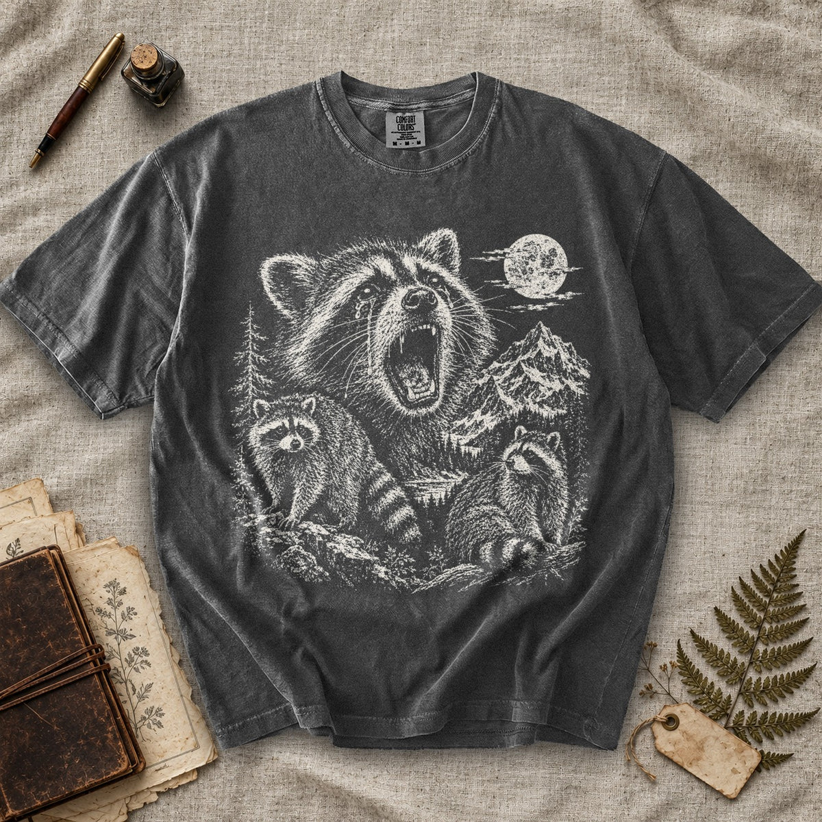 Weeping Raccoon Moon T-Shirt