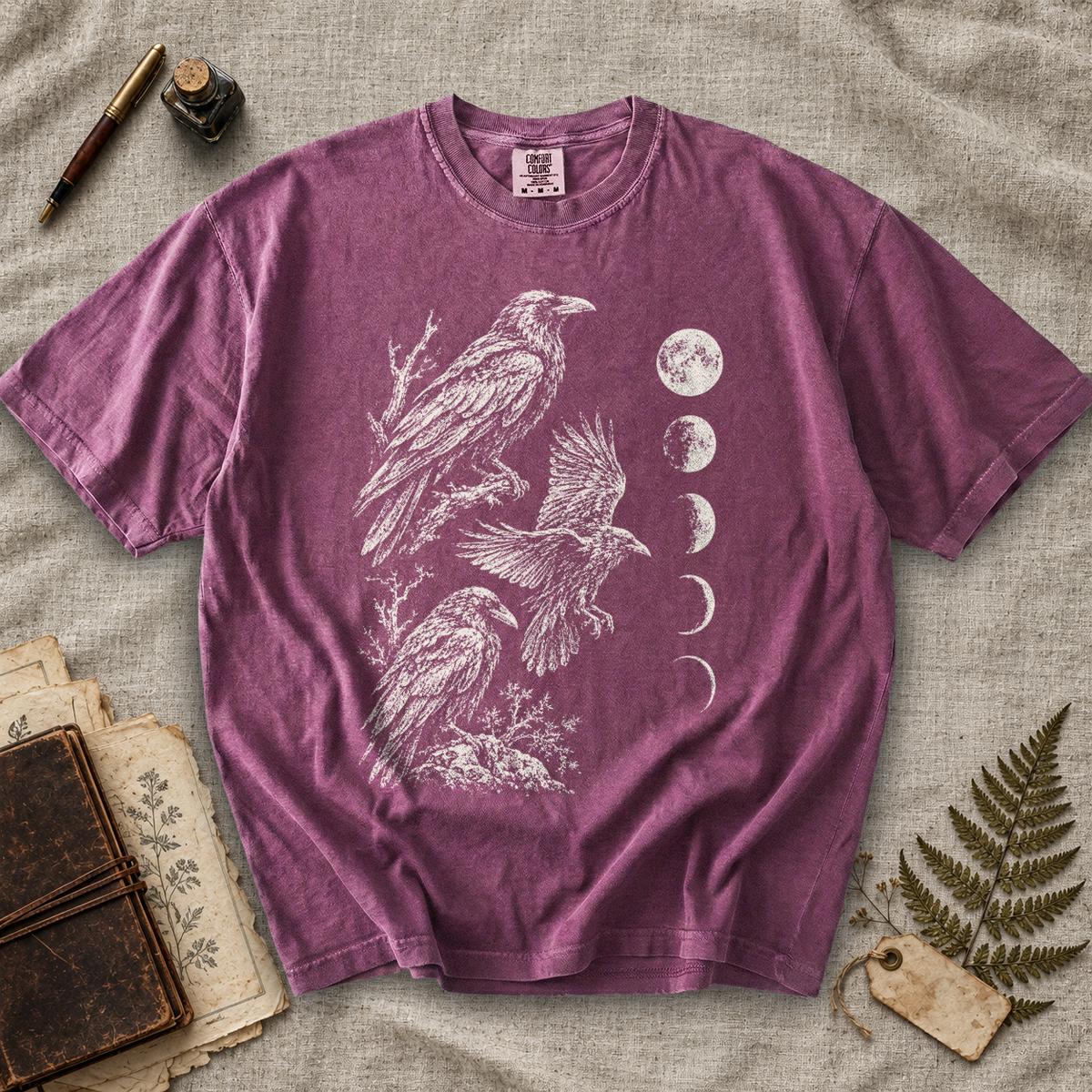 Raven Moon Phases T-Shirt
